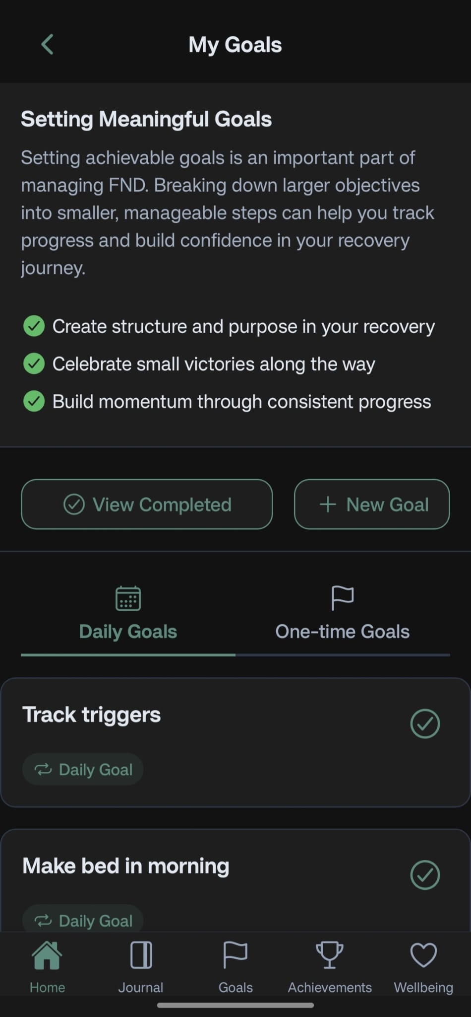 FND Forward Progress Tracking Screen